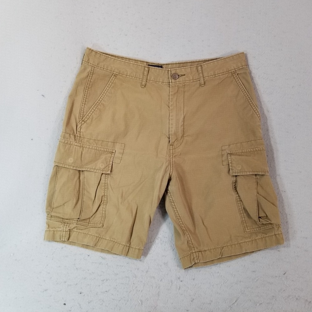 Levi's cargo shorts men's 34x9 Brown cotton ripstop‎ outdoor hiking Urban